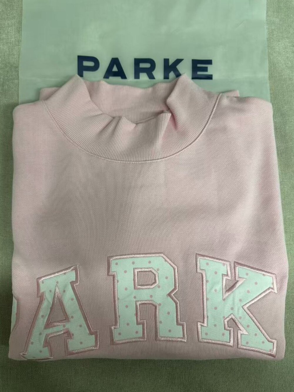 PARKE Logo Mock Neck Sweatshirt